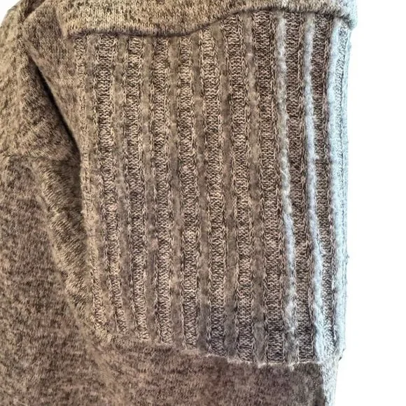 Maurices Drape Front Cardigan - Size Large, Gray/Black - Picture 5 of 7